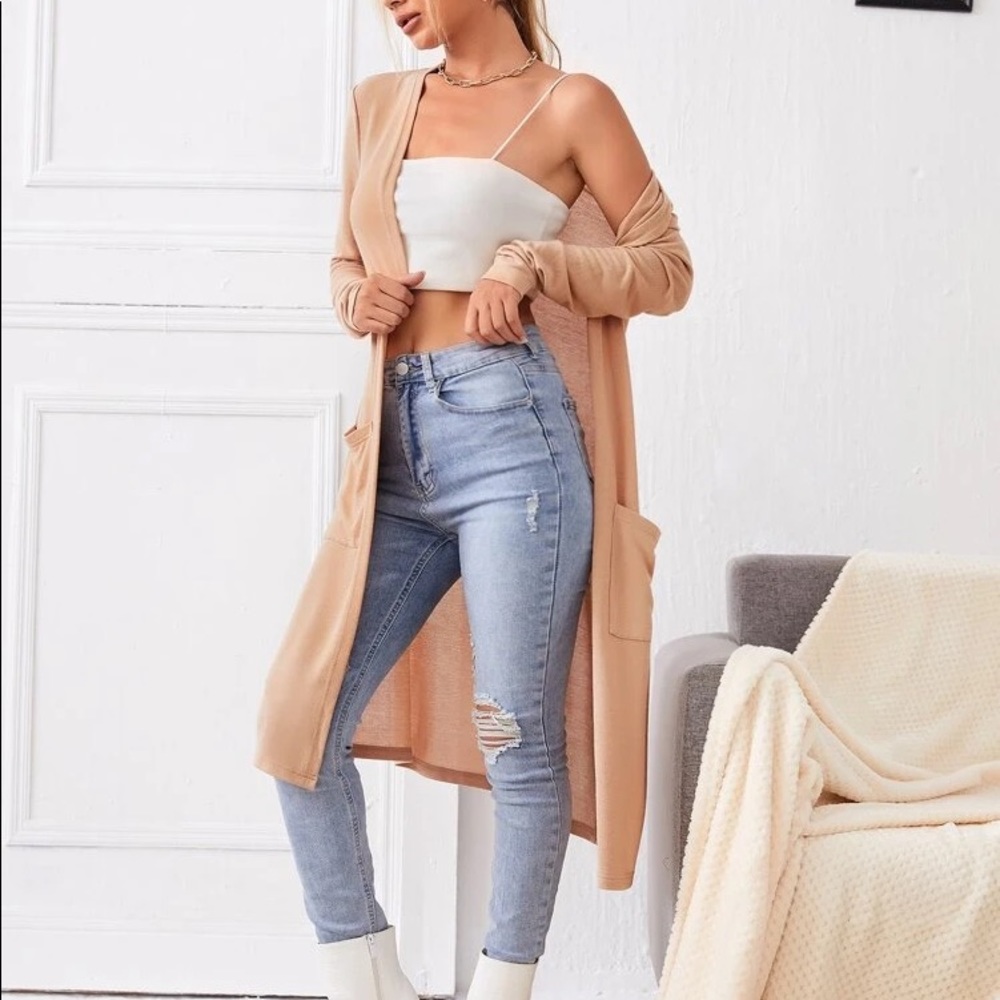 Forever 21 long cardigan duster size Medium Thin Layer